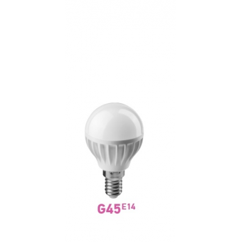 Лампа светодиодная LED G45 E14 шар  7.5W 2700К (теплого свечения) 