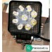 Светодиодная LED фара рабочего света квадрат 27W 10-30V (холодного белого свечения)