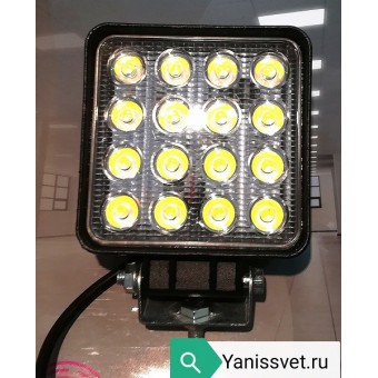 Светодиодная LED фара рабочего света квадрат 48W 10-30V (холодного белого свечения)