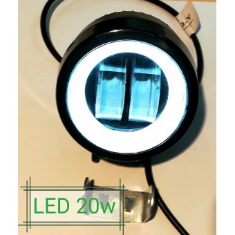 Светодиодная LED фара круглая 20W 9-32V (холодного белого свечения)
