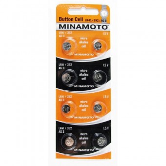 Батарейка LR41/392 AG3 Minamoto alkaline 