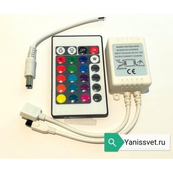 Контроллер для светодиодной ленты с пультом RGB 72W 12V инфракрасный