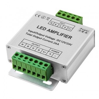 Усилитель RGB+W контроллера 24A для светодиодной ленты 12/24V