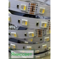 Цветная светодиодная лента 24 вольта 5050/60 RGB+WHITE 14.4W  IP20  High-C